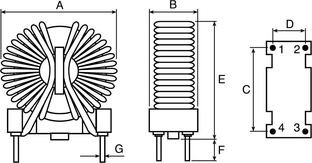 Катушка индуктивности 500 мгн. Mfg Part Wurth Elektronik we-CMB Power Type.