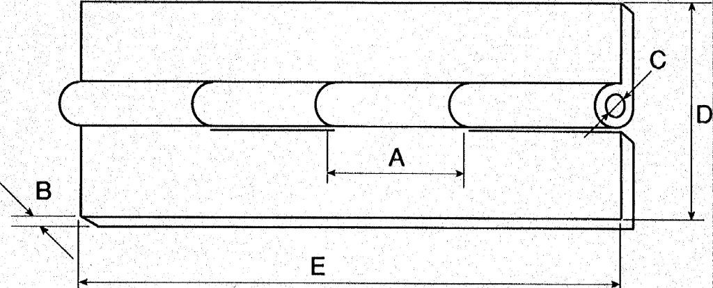 Product image for 316S/STEEL PIANO HINGE,1020X30X1MM