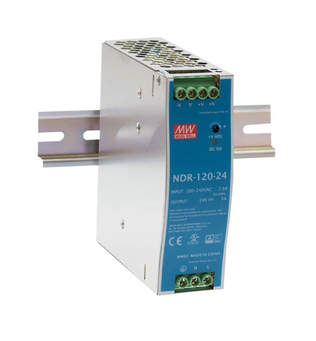 Mean Well NDR Switch Mode DIN Rail Power Supply 90 → 264V ac Input, 48V ...