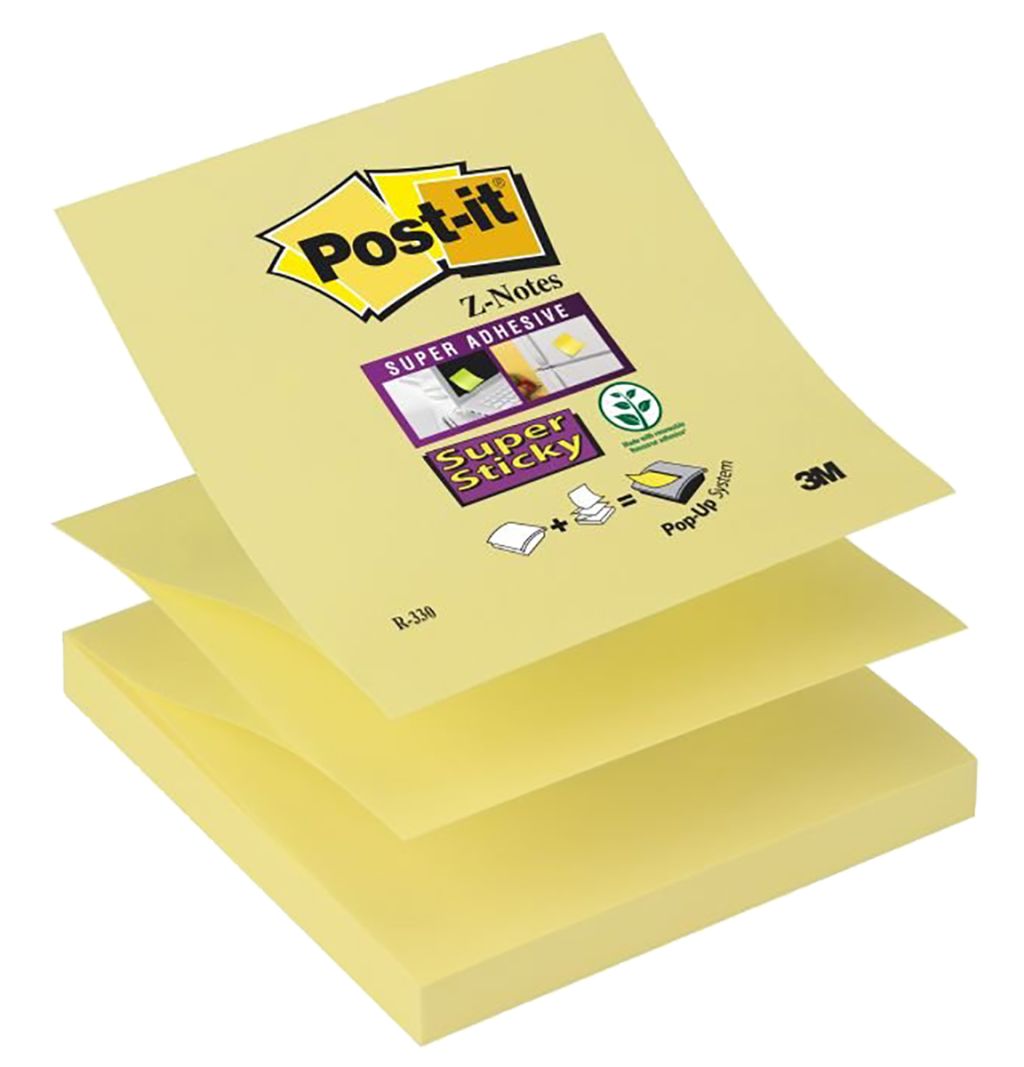 Post-It Yellow Sticky Note, 450 Notes per Pad, 76mm x 76mm