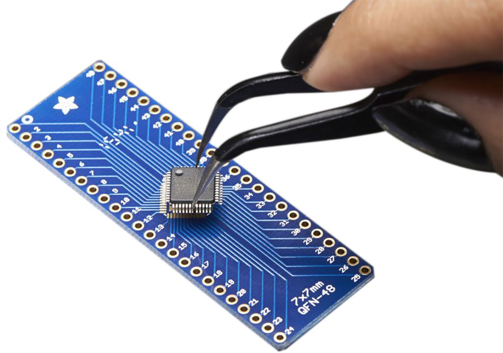 Examples of PC Boards after insertion, cutting and clinching