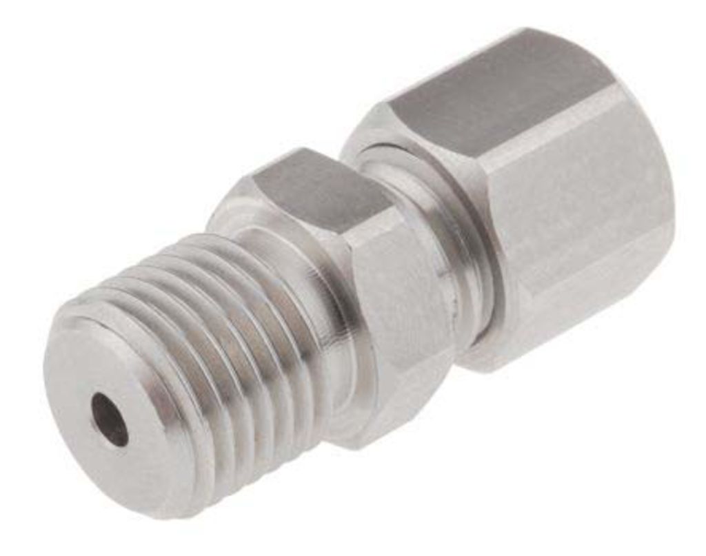 RS PRO Stainless Steel Compression Fitting for use with 2 mm Diameter ...