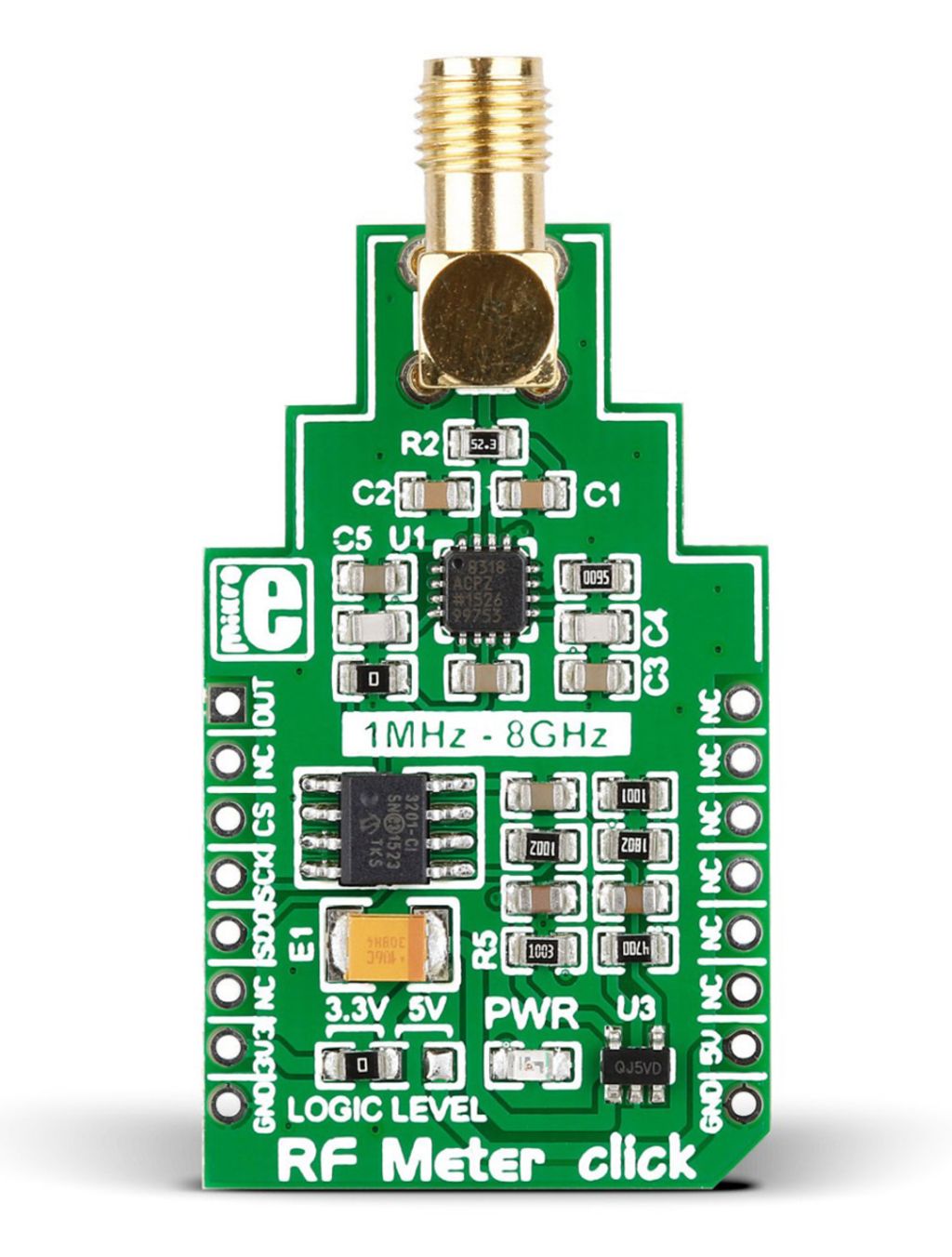 MikroElektronika RF Meter Click MCP3201 RF Power Measurement mikroBus ...