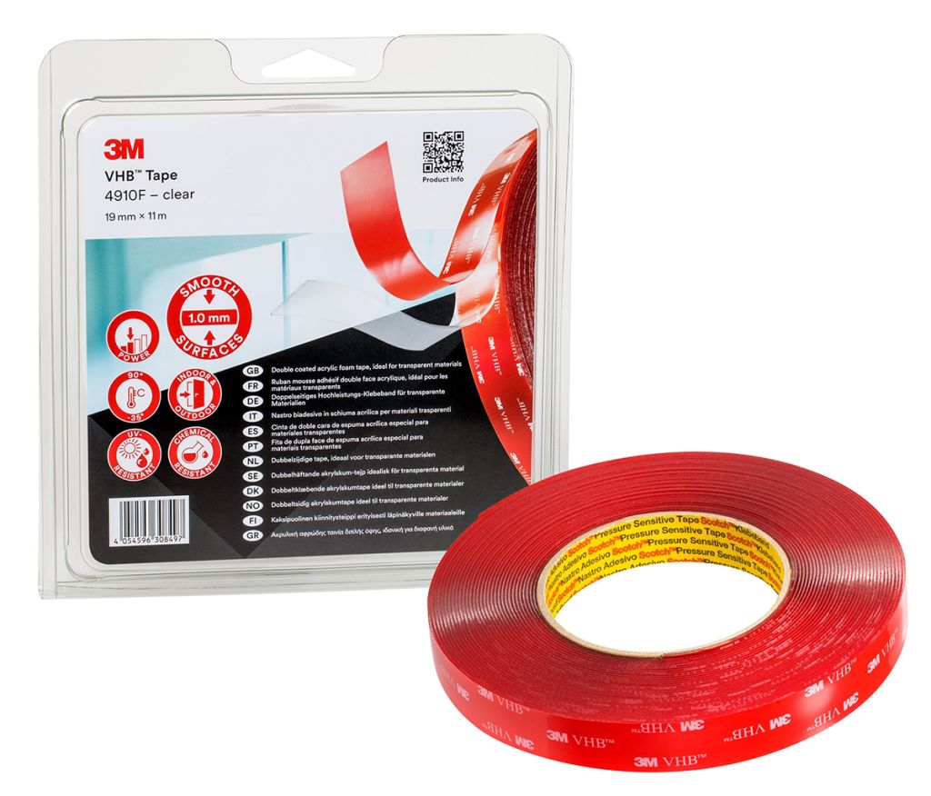 Lang Uitbarsten bibliothecaris 3M 4910F, VHB™ Clear Foam Tape, 19mm x 11m, 1mm Thick - RS Components  Indonesia