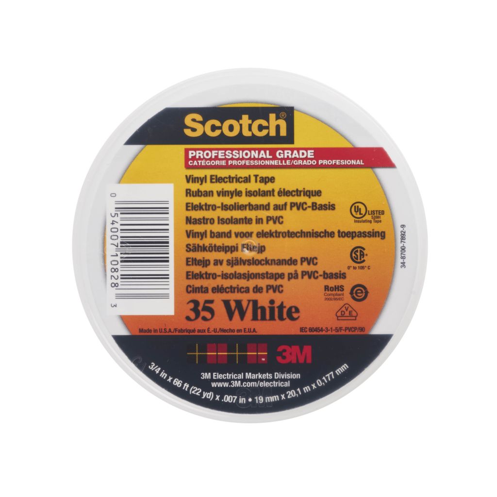 3M Scotch 35 White PVC Electrical Tape, 19mm x 20m - RS Components Vietnam