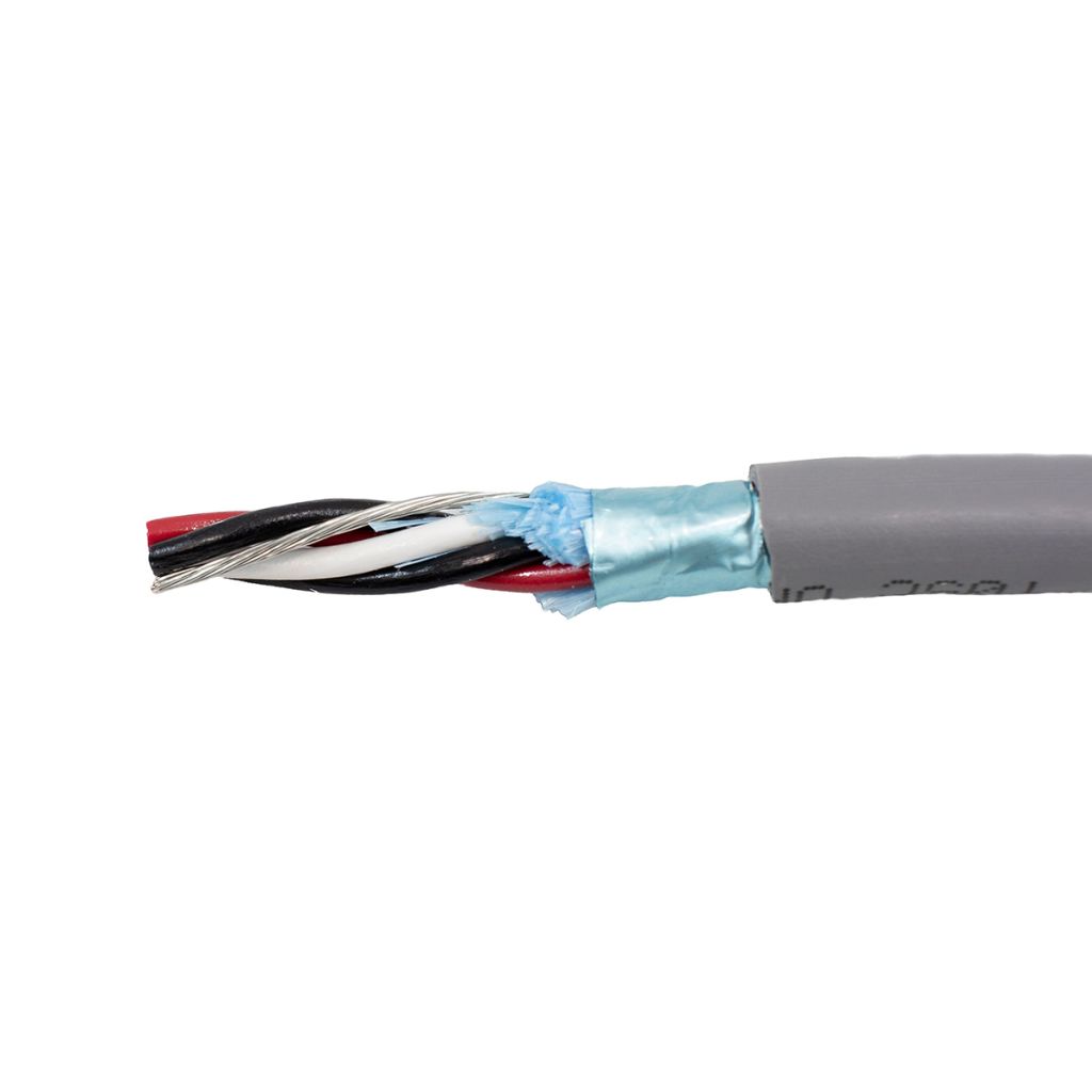 Alpha Wire 2 Pair Screened Twisted Pair Data Cable, 0.35 mm², 22 AWG, Grey  Sheath