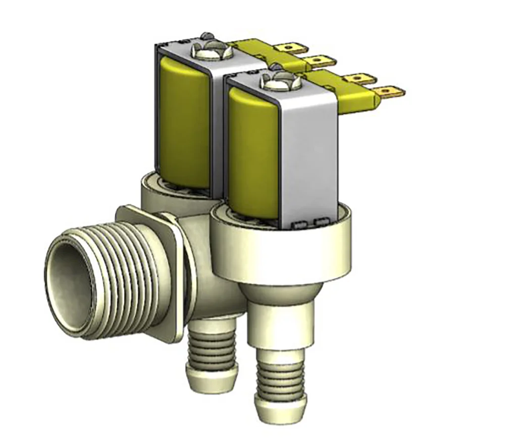 Product image for WATER SOLENOID VALVE 3 PORT 90? NC 3/4"