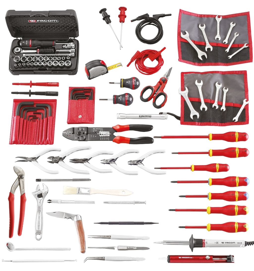 Facom 100 Piece Electronics Tool Kit with Case - RS Components Vietnam