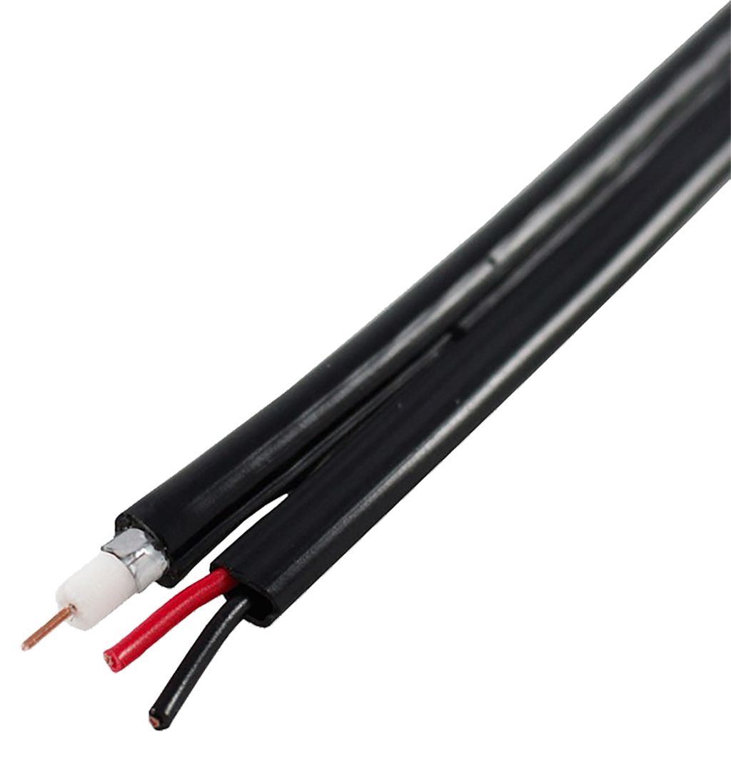 Coaxial cable RG59P 250m power black color