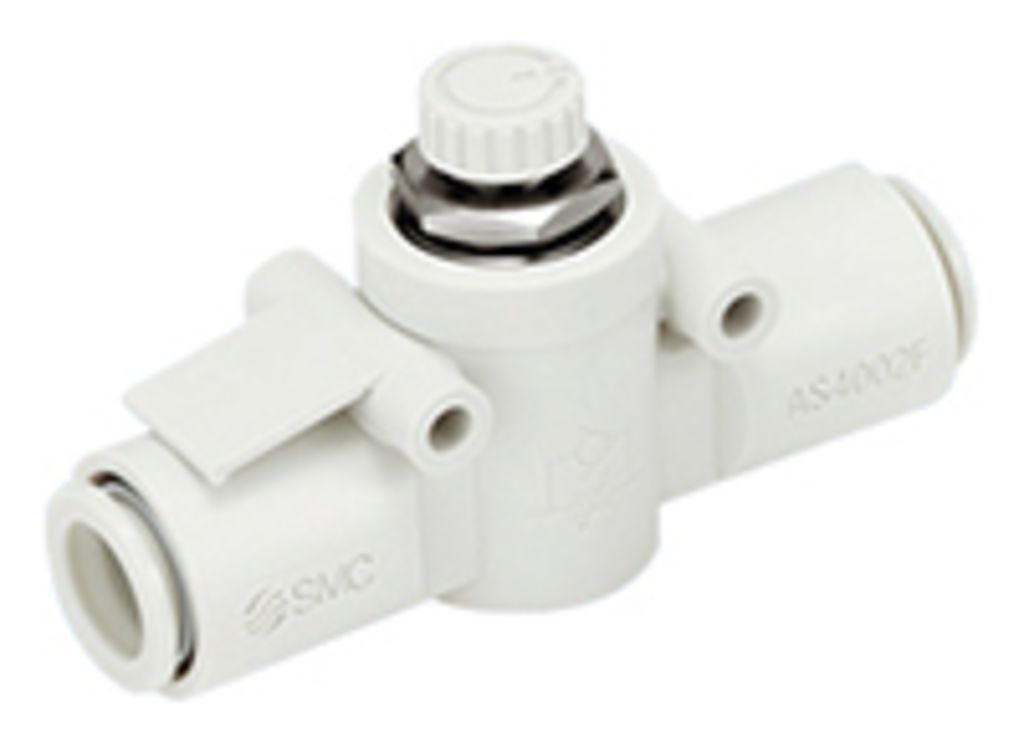 SMC AS Series Tube Speed Controller, 5/16in Tube Inlet Port x 5/16in ...