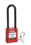 Product image for RS PRO 1 Lock 6.4mm Shackle Aluminium, Nylon Safety Lockout- Red