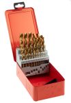 Product image for TiN coated drill set,1-13mm in 0.5 steps