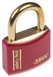 Product image for RED KEYED DIFFERENT LOCK OFF PADLOCK