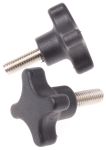 Product image for Cross Knob with S/S Stud,M8x20,38dia