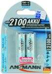 Product image for Ansmann MaxE AA NiMH Rechargeable AA Batteries, 2.1Ah, 1.2V