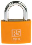 Product image for Yellow Plastic Coated Brass Padlock