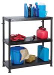 Product image for 3 TIER PLASTIC SHELVING-BLACK