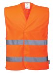 Product image for HI VIS TWO BAND VEST ORANGE S/M