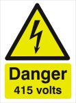 Product image for PP sign 'Danger 415 volts', 200 x 150mm