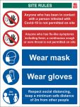 Product image for RS PRO PVC Social Distancing Workplace Safety Sign With English Text, 400 x 300mm