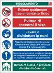 Product image for RS PRO PVC Social Distancing Site Safety Sign With Italian Text, 400 x 300mm