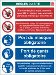 Product image for RS PRO PVC Social Distancing Workplace Safety Sign With French Text, 400 x 300mm