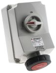 Product image for RED IP67 3P+E SWITCHED INTERLOCK SKT,63A