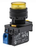 Product image for  YW22MM PBI EXT MOMT 1NO 230/240V YELLOW