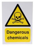 Product image for SAV sign 'Warning..chemicals', 210x148mm