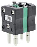 Product image for Type K Green duplex plug 6.5mm cable