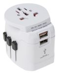 Product image for PRO WORLD LIGHT DUAL USB TRAVEL ADAPTOR