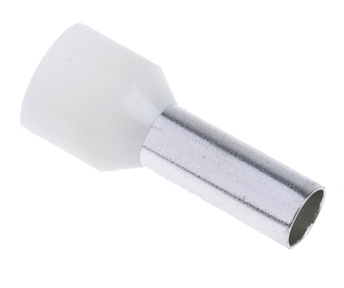 10mm² Ivory Bootlace Ferrule Insulated Crimp Terminal Length 12mm 100 Pcs