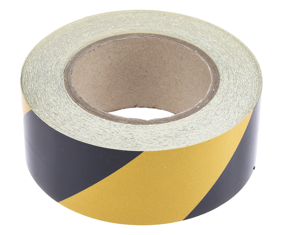 Product image for Blk/yel BS1710 reflective tape,50mmx25m