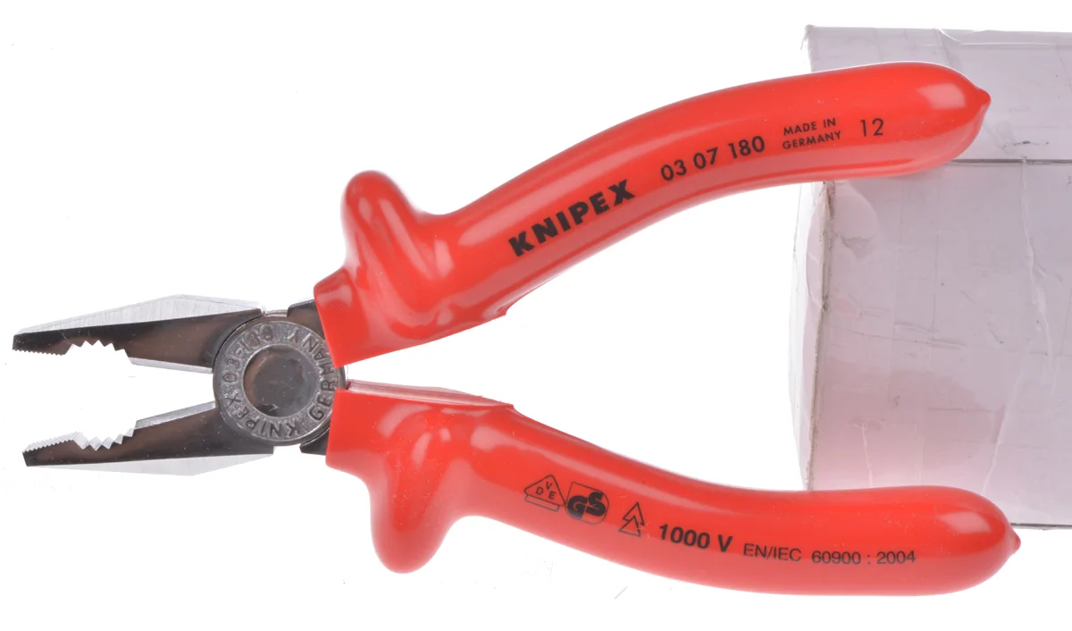 Product image for Knipex combination plier,1000V 180mm L