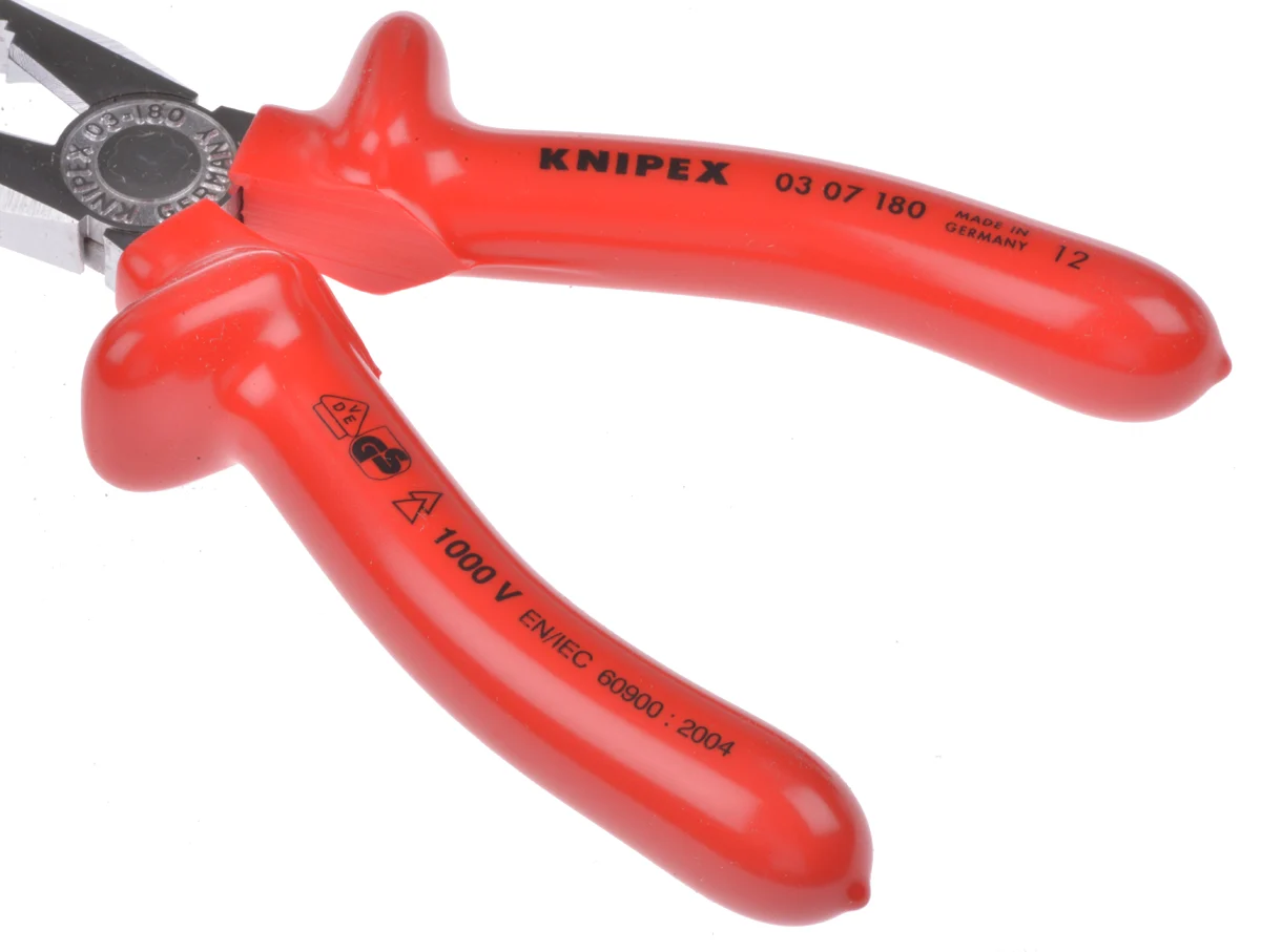Product image for Knipex combination plier,1000V 180mm L