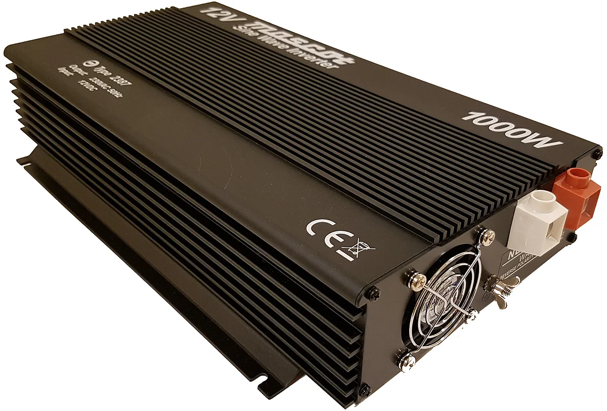 Product image for 1000W DC-AC Car Power Inverter, 10 → 15V dc / 230V ac