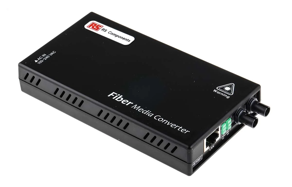 Product image for RJ45 to fibre media ethernet converter