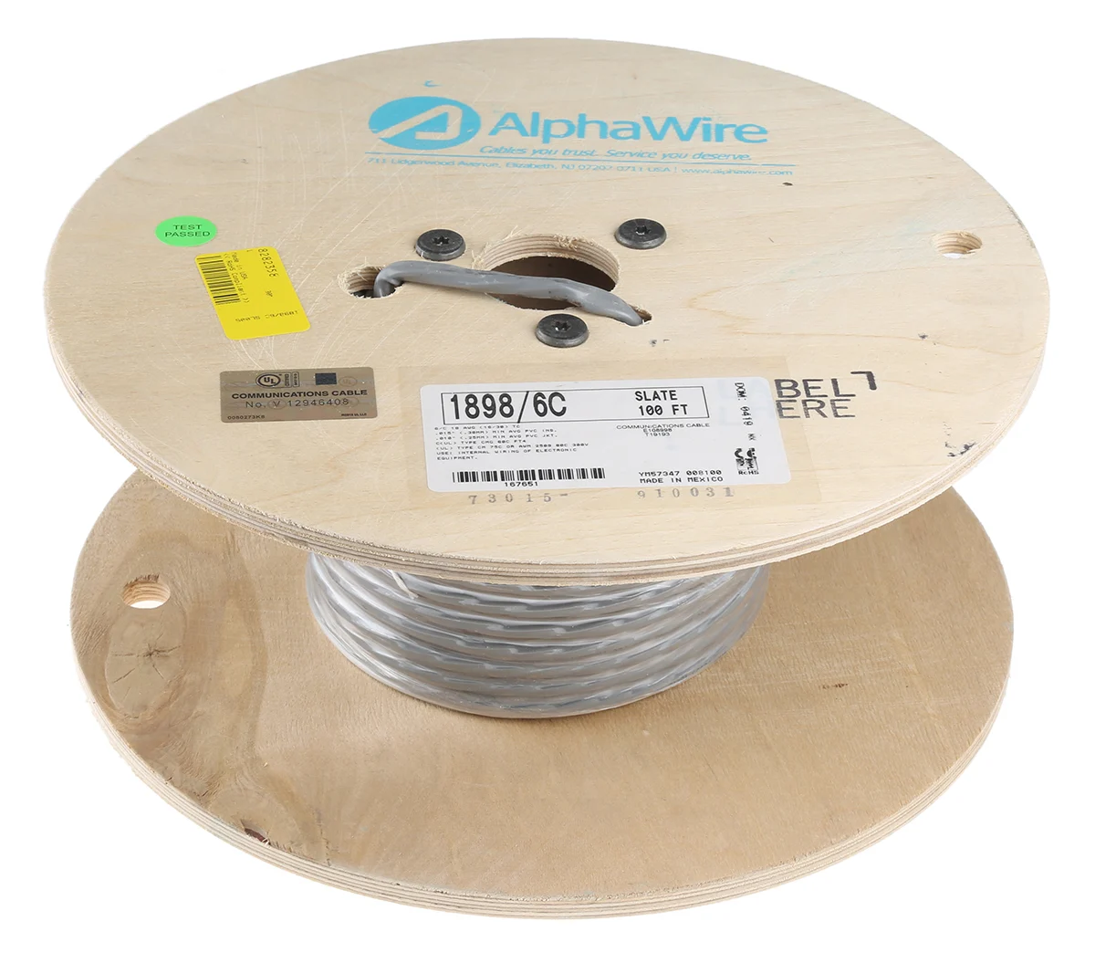 Product image for 18 AWG 6 core 300V unshielded cable 30m