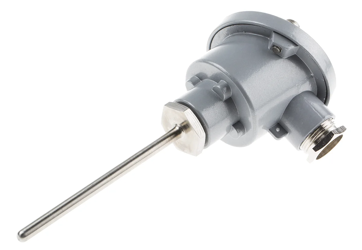 Product image for Pt100 Thermometer DIN B Head 6mm x 100mm
