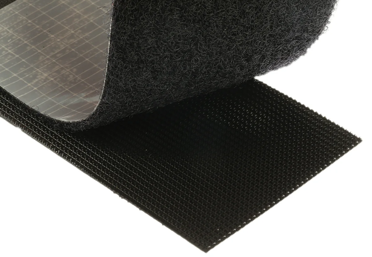 Product image for Black HD stick on strip,100x50mm