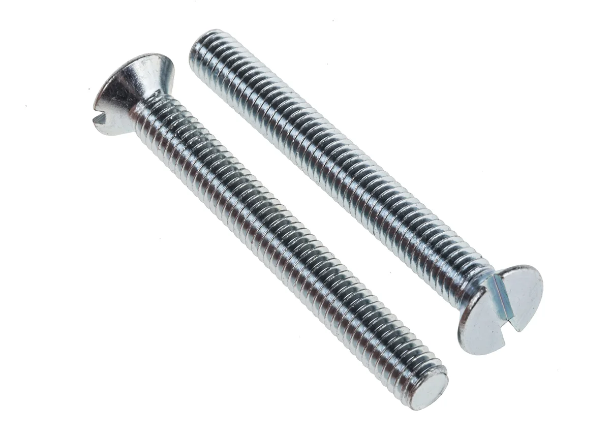 Product image for ZnPt stl slot csk head screw,M6x50mm