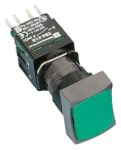 Product image for GREEN SQUARE PUSHBUTTON NO/NC