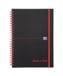 Product image for BLACK N RED NOTEBOOK A5W/BND PP ELASTIC