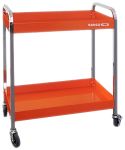 Product image for ROLL CART- 2 TRAYS- ORANGE