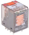 Product image for Plug-in relay w/ LED,6A 4PDT 24ac coil