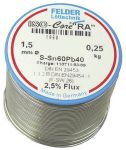 Product image for SOLDER WIRE, RA 1,5MM, 250G