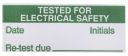 Product image for Label 'TESTED FOR ELECTRICAL SAFETY'