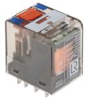 Product image for Plug-in relay w/ LED,6A 4PDT 24dc coil