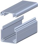 Product image for Cable trunking AL, 40x40, 2m long