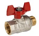 Product image for T handle ball valve 1/2in M-F